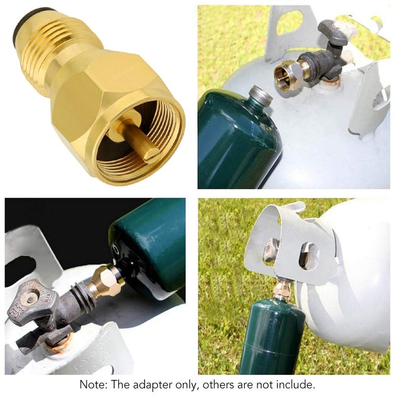 Joywayus 1LB Propane Tank Refill Adapter - Solid Brass Universal Mini Fill Adapter for Disposable Small Bottle - Image 3